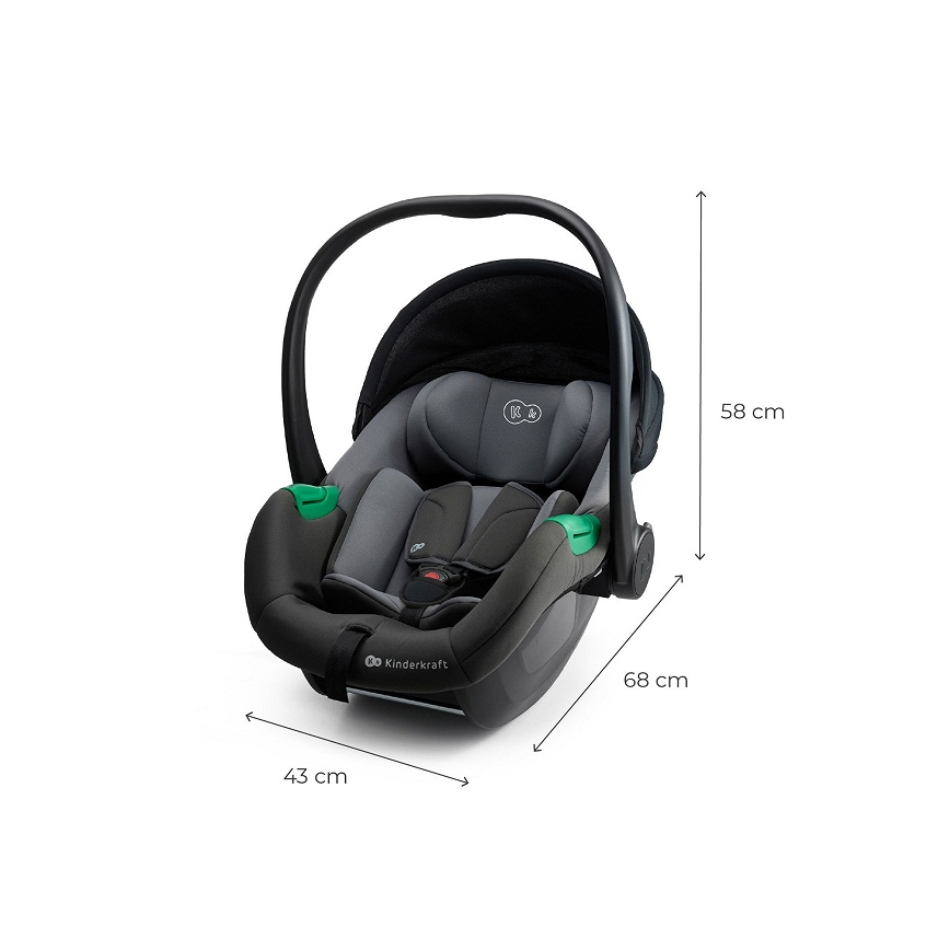 KINDERKRAFT - Autostoeltje MINK PRO 2 40-87 cm (0-13 kg) grijs