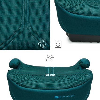 KINDERKRAFT - Autostoelverhoger I-BOOST 2 PRO i-Size 125–150 cm, turkoois