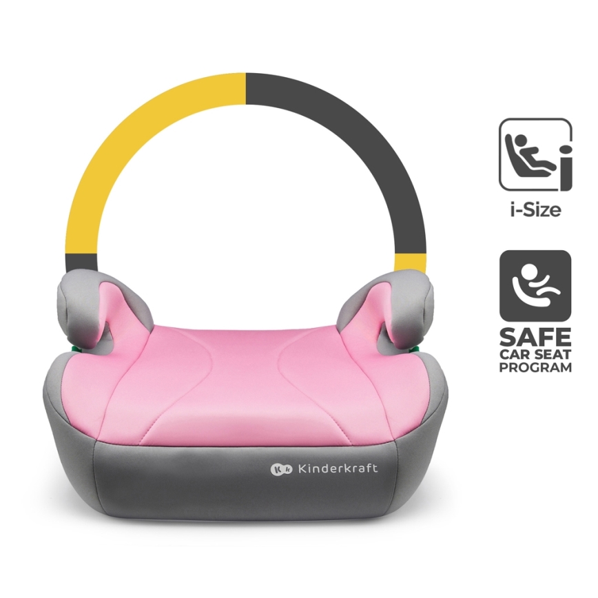KINDERKRAFT - Autoverhoger stoel I-BOOST i-Maat 135-150 cm roze