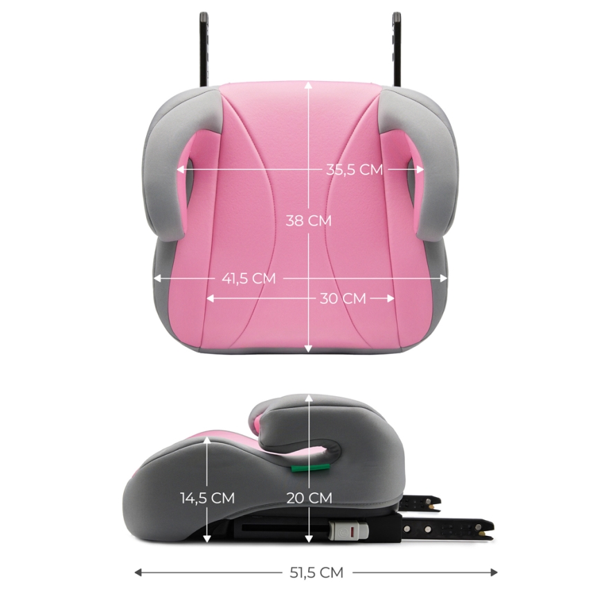 KINDERKRAFT - Autoverhoger stoel I-BOOST i-Maat 135-150 cm roze