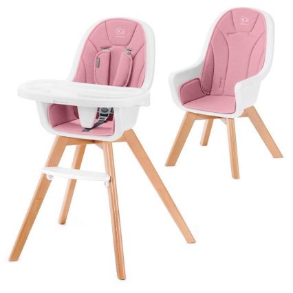 KINDERKRAFT - Baby eetstoel 2in1 TIXI roze