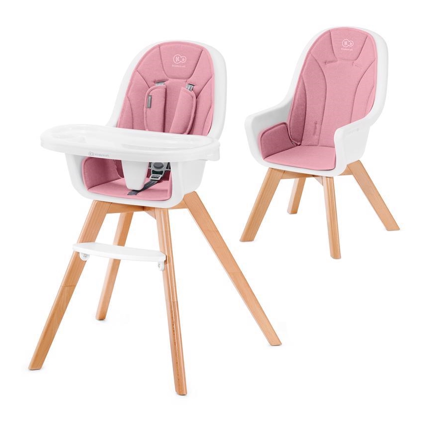 KINDERKRAFT - Baby eetstoel 2in1 TIXI roze