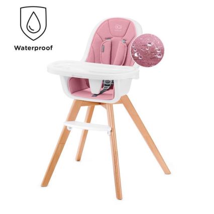 KINDERKRAFT - Baby eetstoel 2in1 TIXI roze