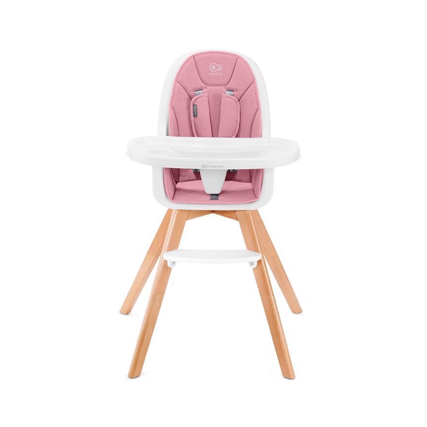 KINDERKRAFT - Baby eetstoel 2in1 TIXI roze