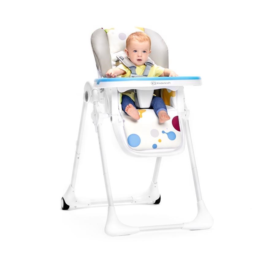 KINDERKRAFT - Baby eetstoel YUMMY grijs