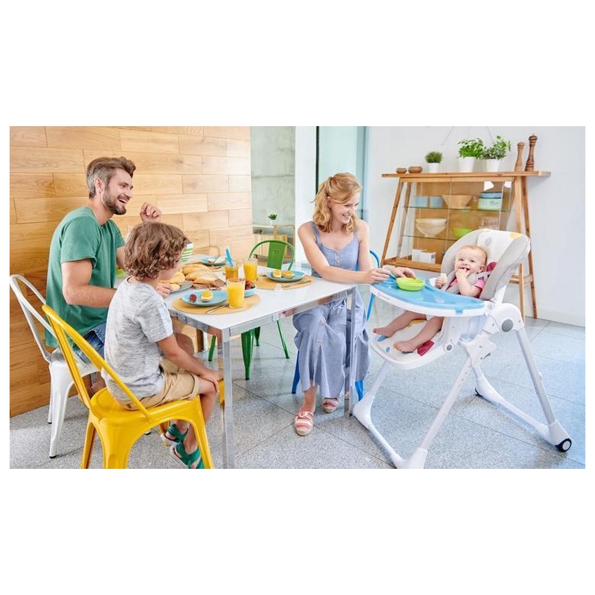 KINDERKRAFT - Baby eetstoel YUMMY grijs