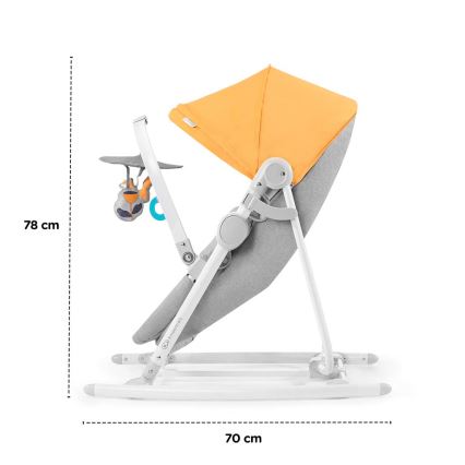 KINDERKRAFT - Baby ligstoel 5in1 NOLA grijs