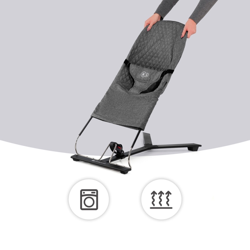 KINDERKRAFT - Baby ligstoel MIMI grijs