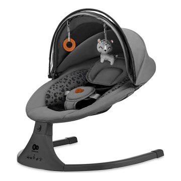 KINDERKRAFT - Baby schommelstoel met melodie 2-in-1 LUMI 4xAAA donkergrijs