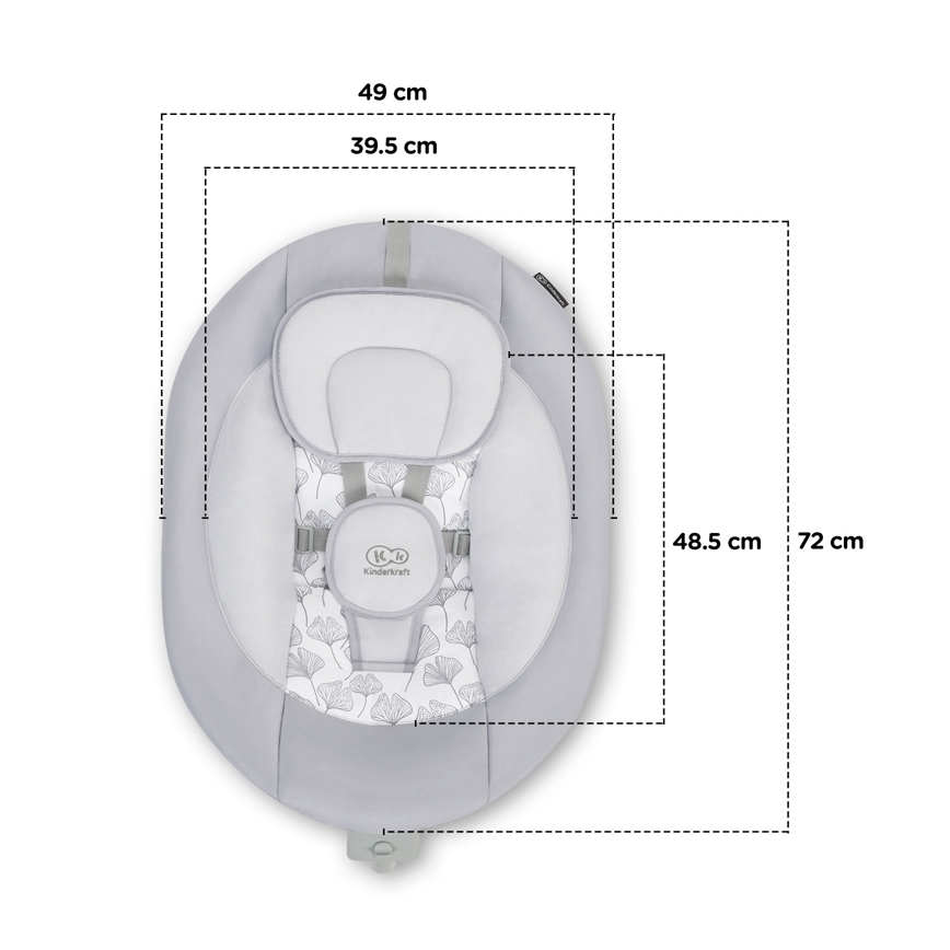 KINDERKRAFT - Baby vibrerende schommel met melodie 2in1 LULI