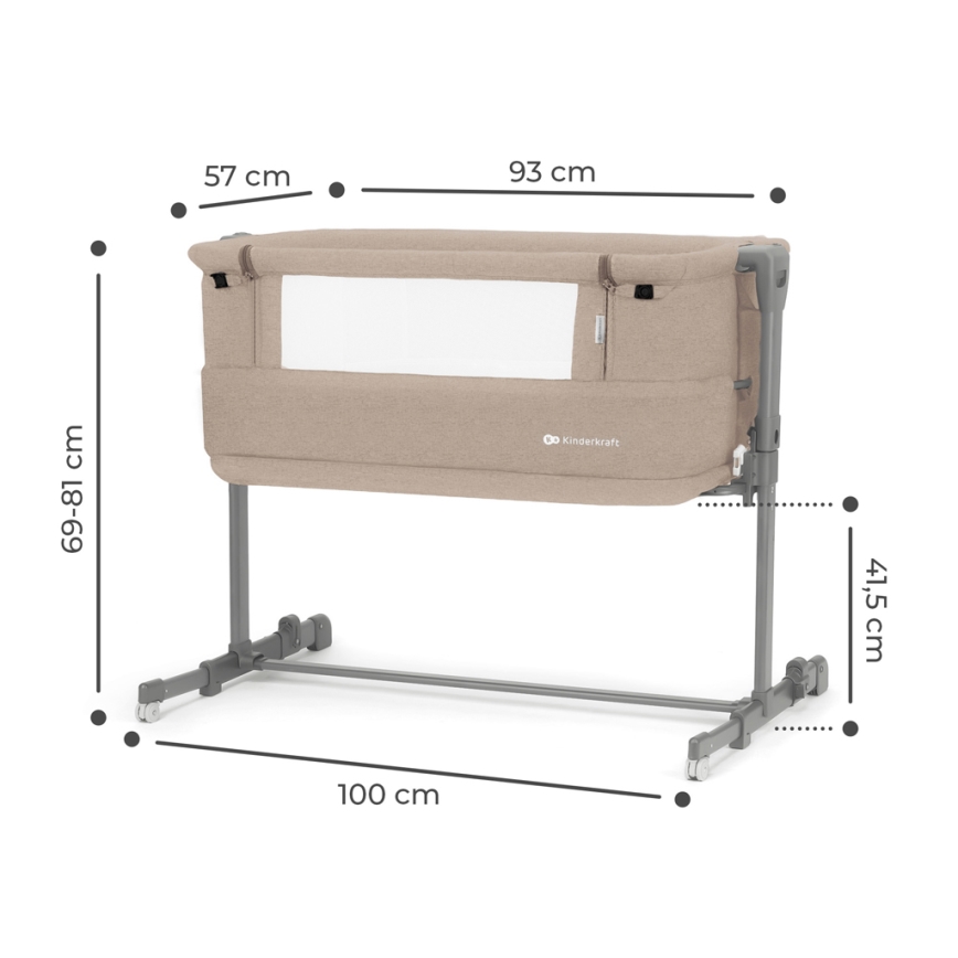 KINDERKRAFT - Baby wieg NESTE GROW beige