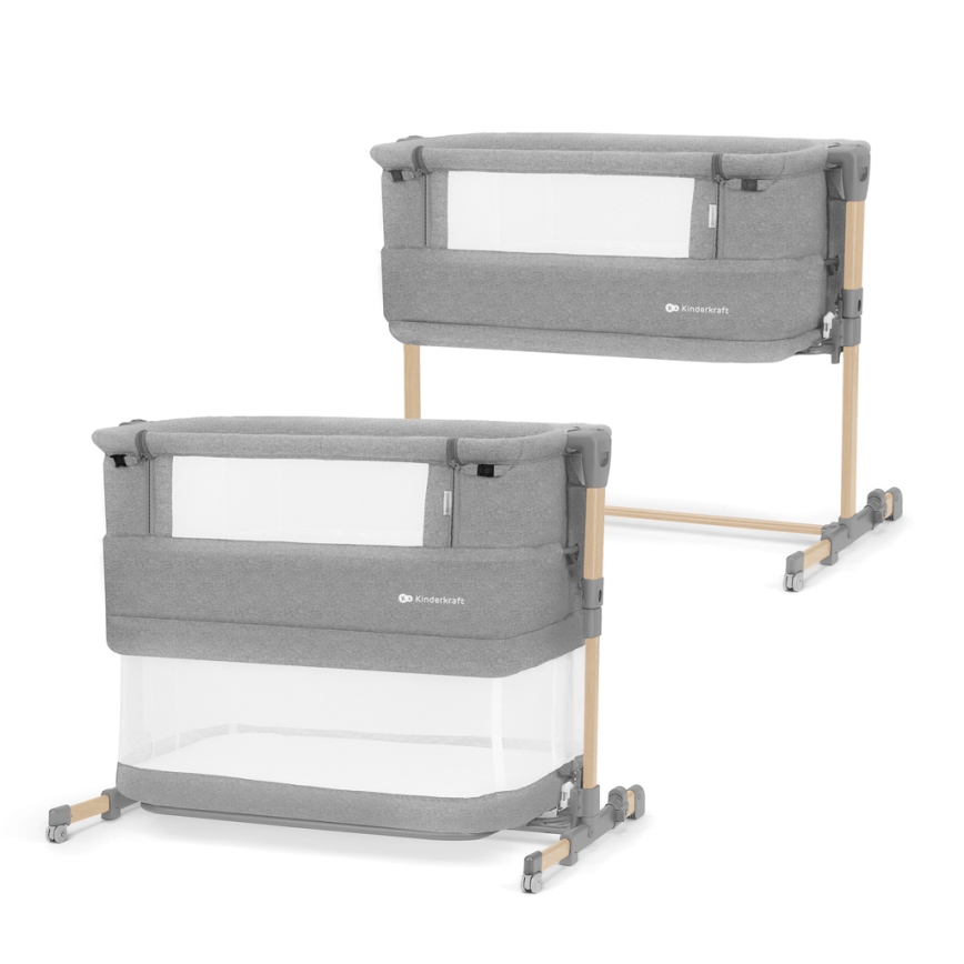 KINDERKRAFT - Baby wieg NESTE GROW lichtgrijs