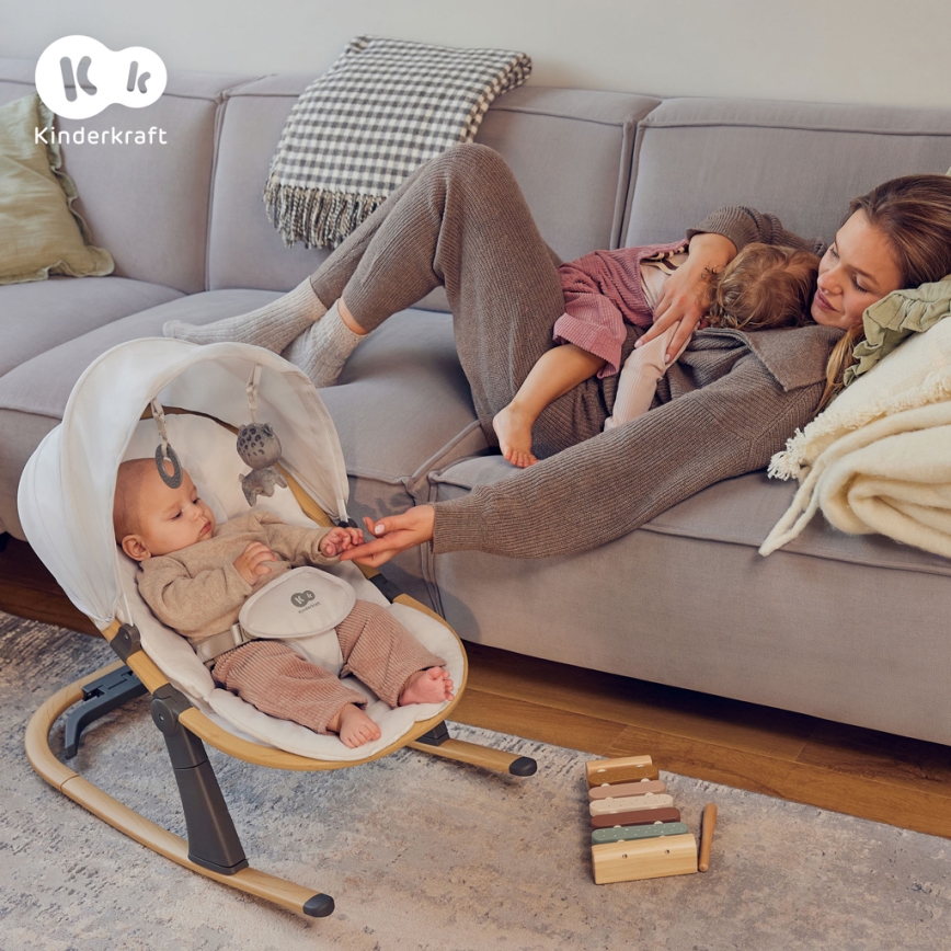 KINDERKRAFT - Babyligstoel ELSU grijs