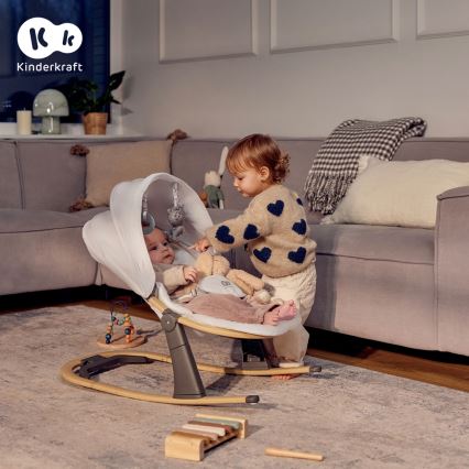KINDERKRAFT - Babyligstoel ELSU grijs
