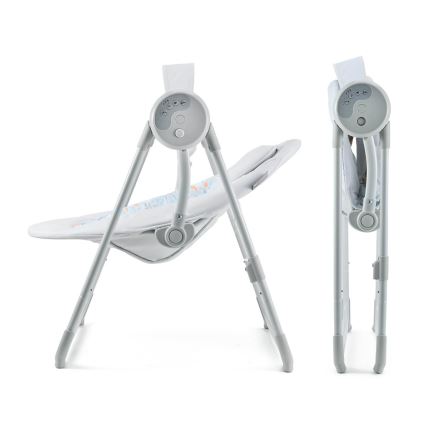 KINDERKRAFT - Babyschommel met melodie SWINGEE grijs 4xAAA/230V