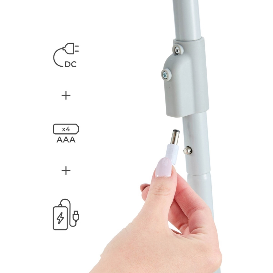 KINDERKRAFT - Babyschommel met melodie SWINGEE grijs 4xAAA/230V