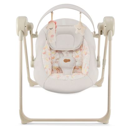 KINDERKRAFT - Babyswing met melodie SWINGEE beige 4xAAA/230V