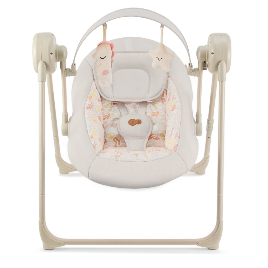 KINDERKRAFT - Babyswing met melodie SWINGEE beige 4xAAA/230V