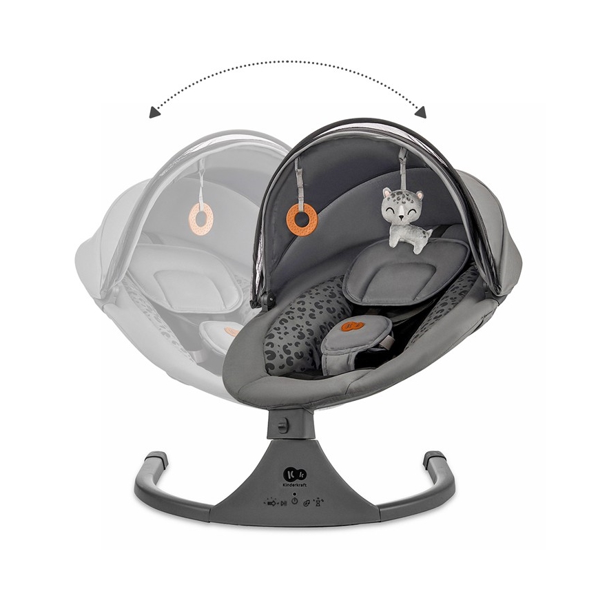 KINDERKRAFT - Babywip met melodie 2in1 LUMI 4xAAA donker