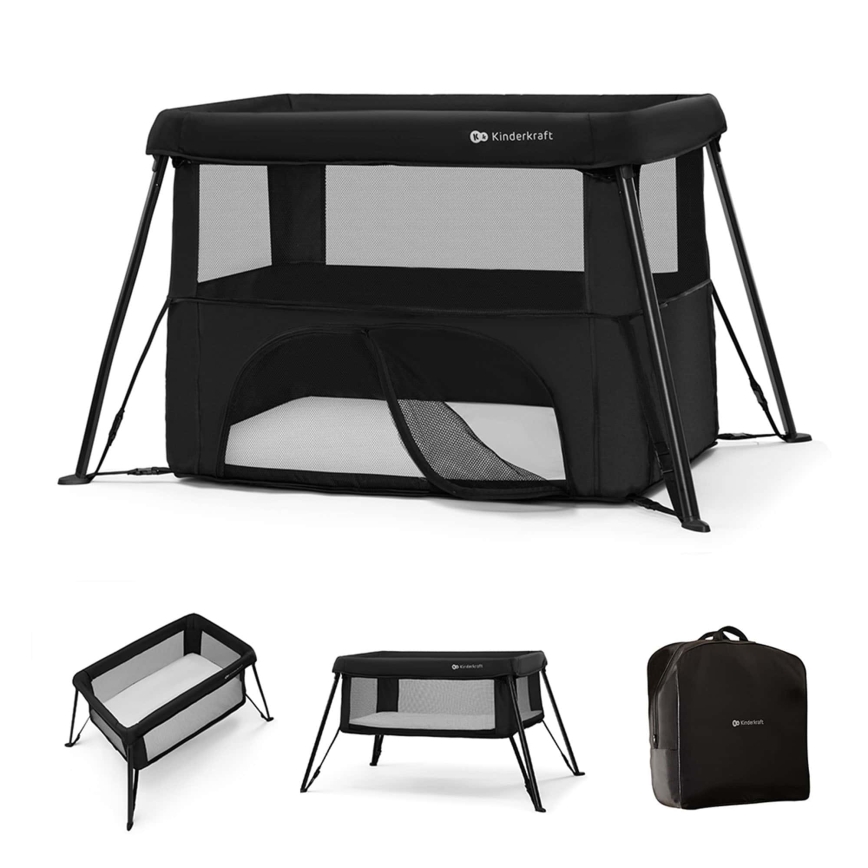 KINDERKRAFT - CAMI 3-in-1 reisbedje zwart