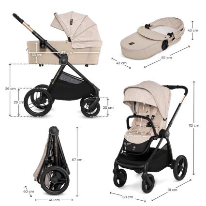 KINDERKRAFT - Combi-kinderwagen 2-in-1 NEA 2 Dune Whisper Bizuu