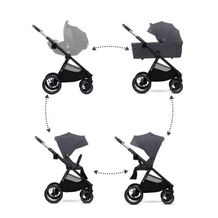 KINDERKRAFT - Combinatiekinderwagen 2in1 NEA 2 Donkergrijs