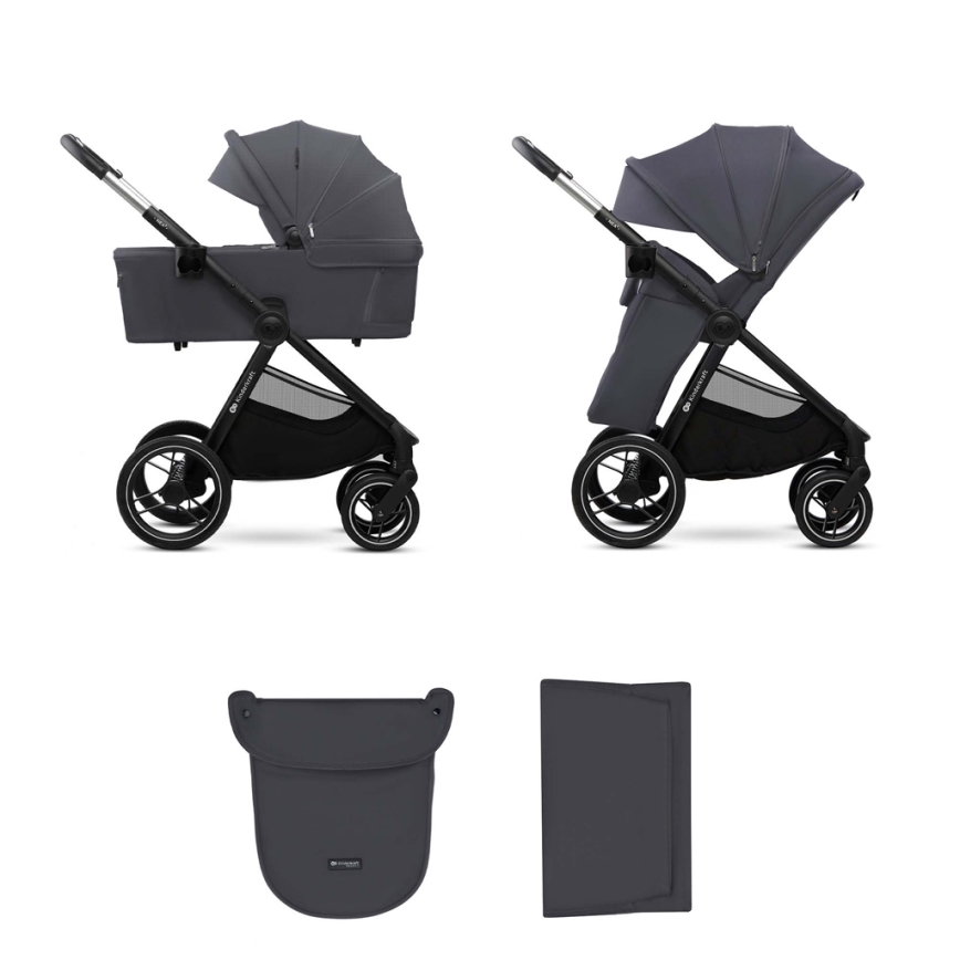 KINDERKRAFT - Combinatiekinderwagen 2in1 NEA 2 Donkergrijs