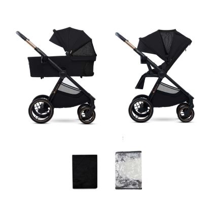 KINDERKRAFT - Combinatiekinderwagen 2in1 NEA 2 Midnight zwart