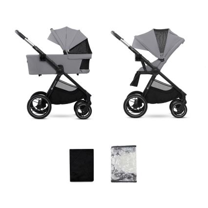 KINDERKRAFT - Combinatiekinderwagen 2in1 NEA 2 Platinum grijs