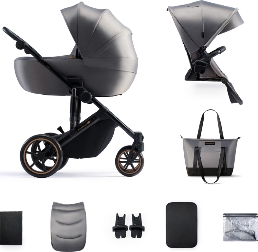 KINDERKRAFT - Combinatiekinderwagen 2in1 PRIME 2 grijs
