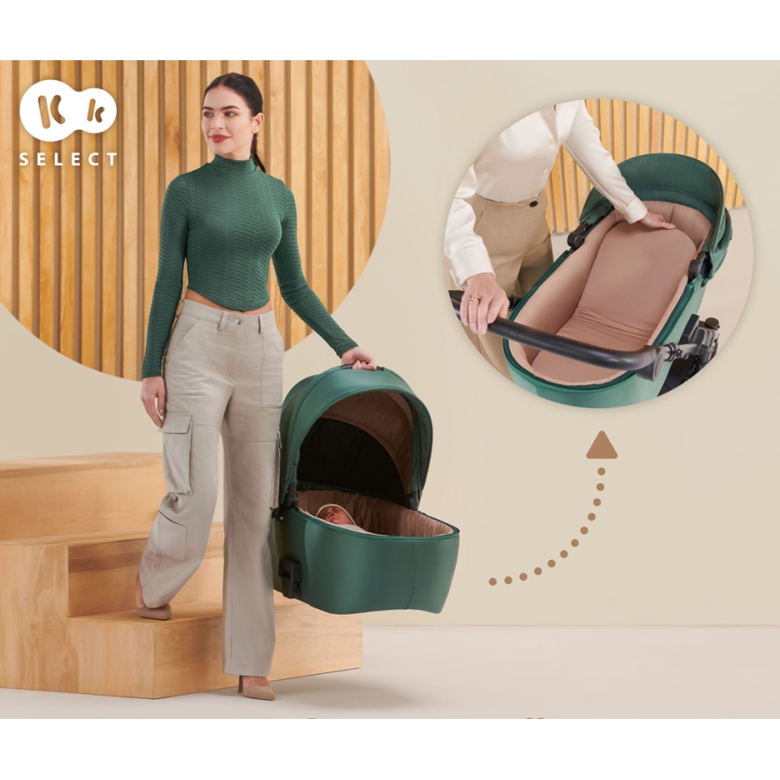 KINDERKRAFT - Combinatiekinderwagen 2in1 PRIME 2 groen
