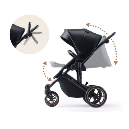 KINDERKRAFT - Combinatiekinderwagen 2in1 PRIME 2 zwart