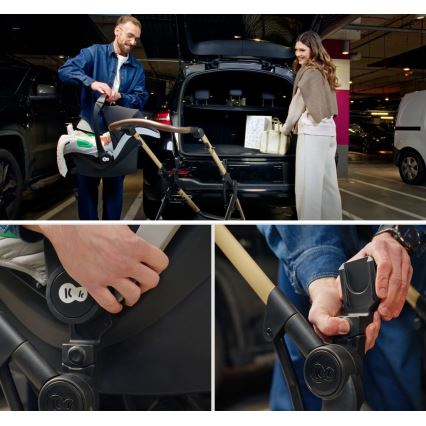 KINDERKRAFT - Combinatiekinderwagen 3-in-1 MOOV 2 XL Air Grey