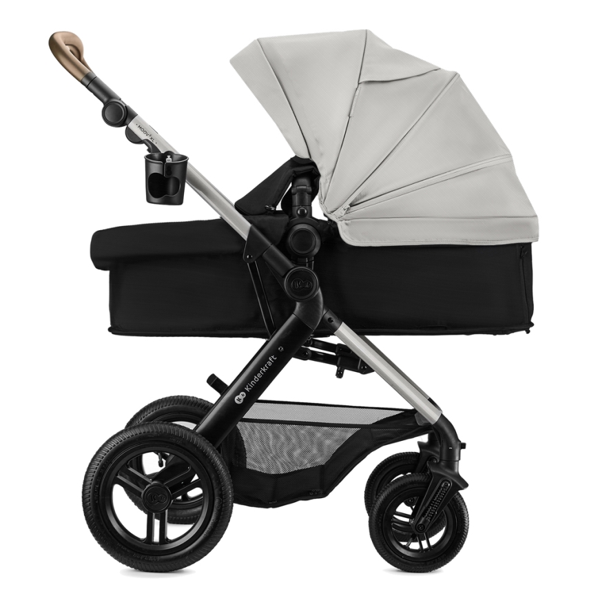 KINDERKRAFT - Combinatiekinderwagen 3-in-1 MOOV 2 XL Air Grey