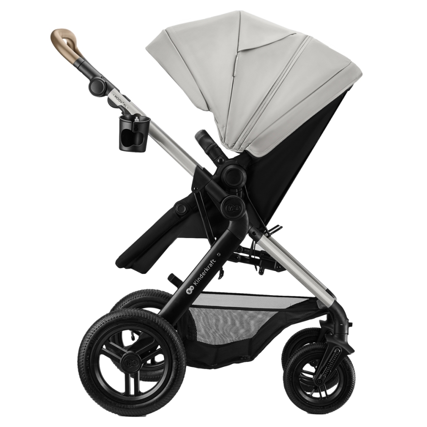 KINDERKRAFT - Combinatiekinderwagen 3-in-1 MOOV 2 XL Air Grey
