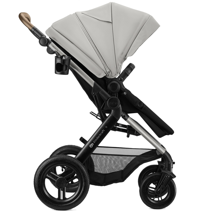 KINDERKRAFT - Combinatiekinderwagen 3-in-1 MOOV 2 XL Air Grey