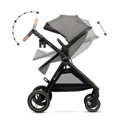 KINDERKRAFT - Combinatiekinderwagen 3in1 ESME Moonlight grijs + autostoel MINK PRO