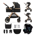 KINDERKRAFT - Combinatiekinderwagen 3in1 ESME Pure zwart + autostoel MINK PRO