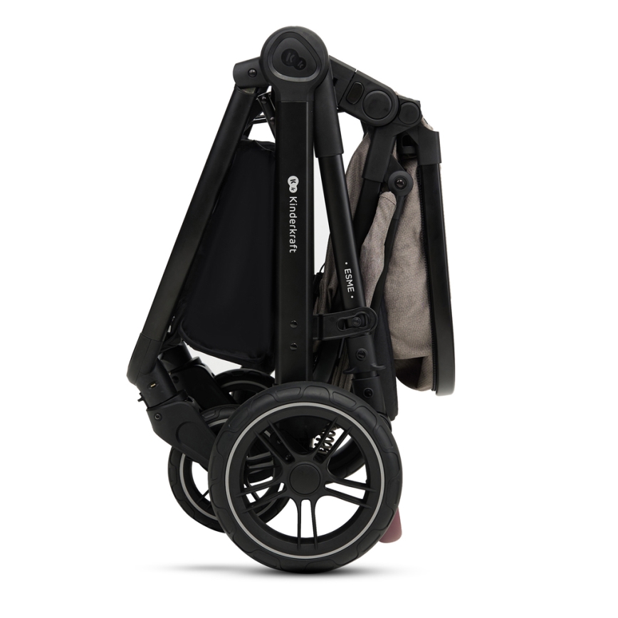 KINDERKRAFT - Combinatiekinderwagen 3in1 ESME Sand beige + autostoel MINK PRO