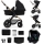 KINDERKRAFT - Combinatiekinderwagen 3in1 MOOV 2 AIR Pure zwart + autostoel MINK PRO