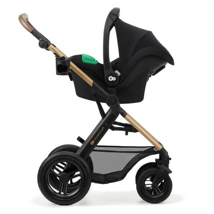 KINDERKRAFT - Combinatiekinderwagen 3in1 MOOV 2 AIR Pure zwart + autostoel MINK PRO