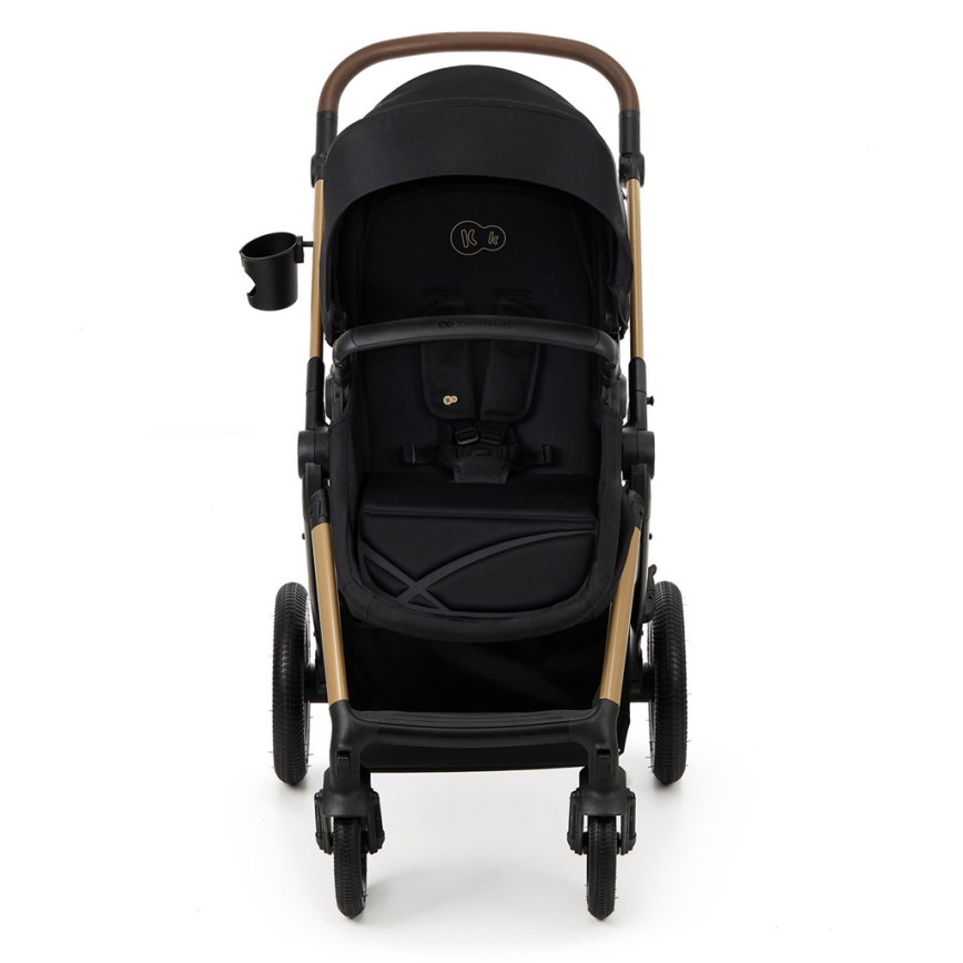 KINDERKRAFT - Combinatiekinderwagen 3in1 MOOV 2 AIR Pure zwart + autostoel MINK PRO