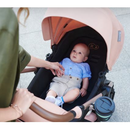 KINDERKRAFT - Combinatiekinderwagen 3in1 MOOV 2 AIR Sand beige + autostoel MINK PRO