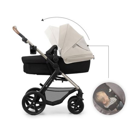 KINDERKRAFT - Combinatiekinderwagen 3in1 MOOV 2 Moonlight grijs + autostoel MINK PRO
