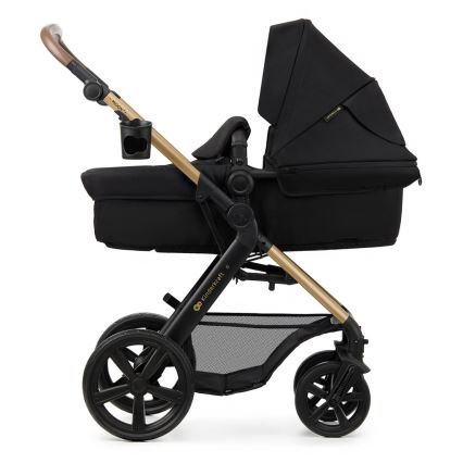 KINDERKRAFT - Combinatiekinderwagen 3in1 MOOV 2 Pure zwart + autostoel MINK PRO