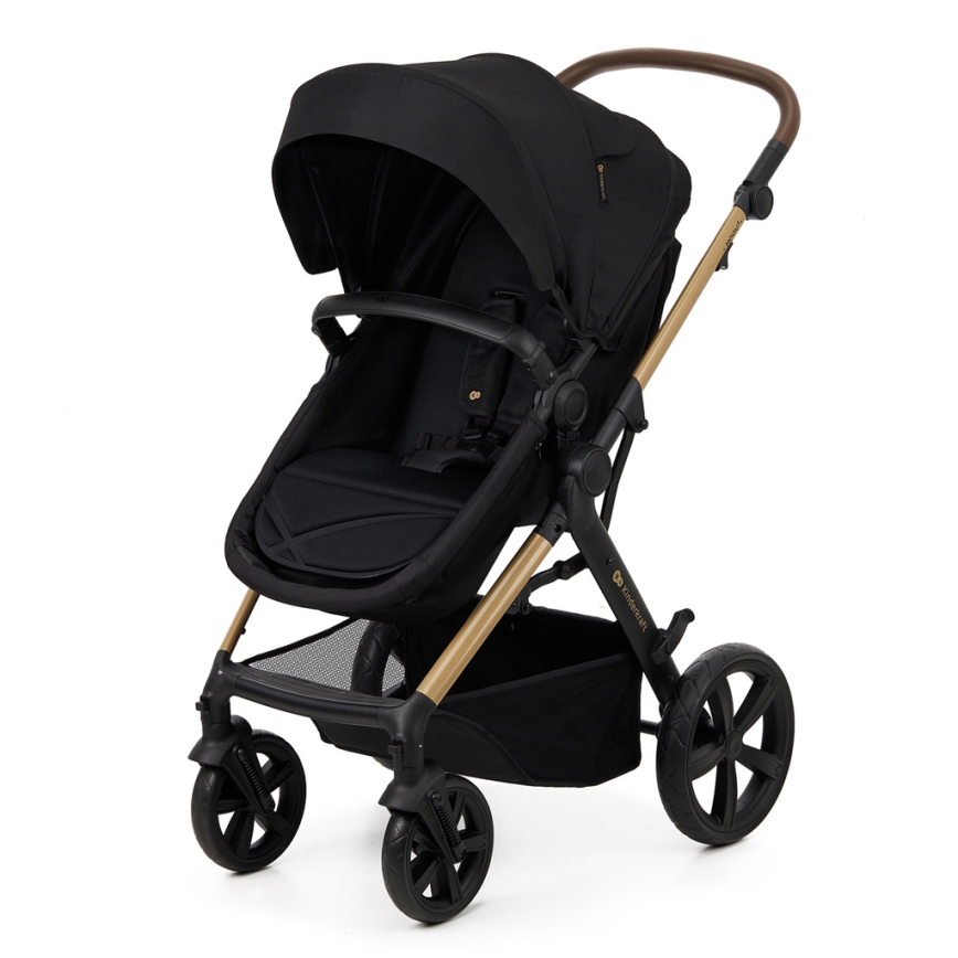 KINDERKRAFT - Combinatiekinderwagen 3in1 MOOV 2 Pure zwart + autostoel MINK PRO