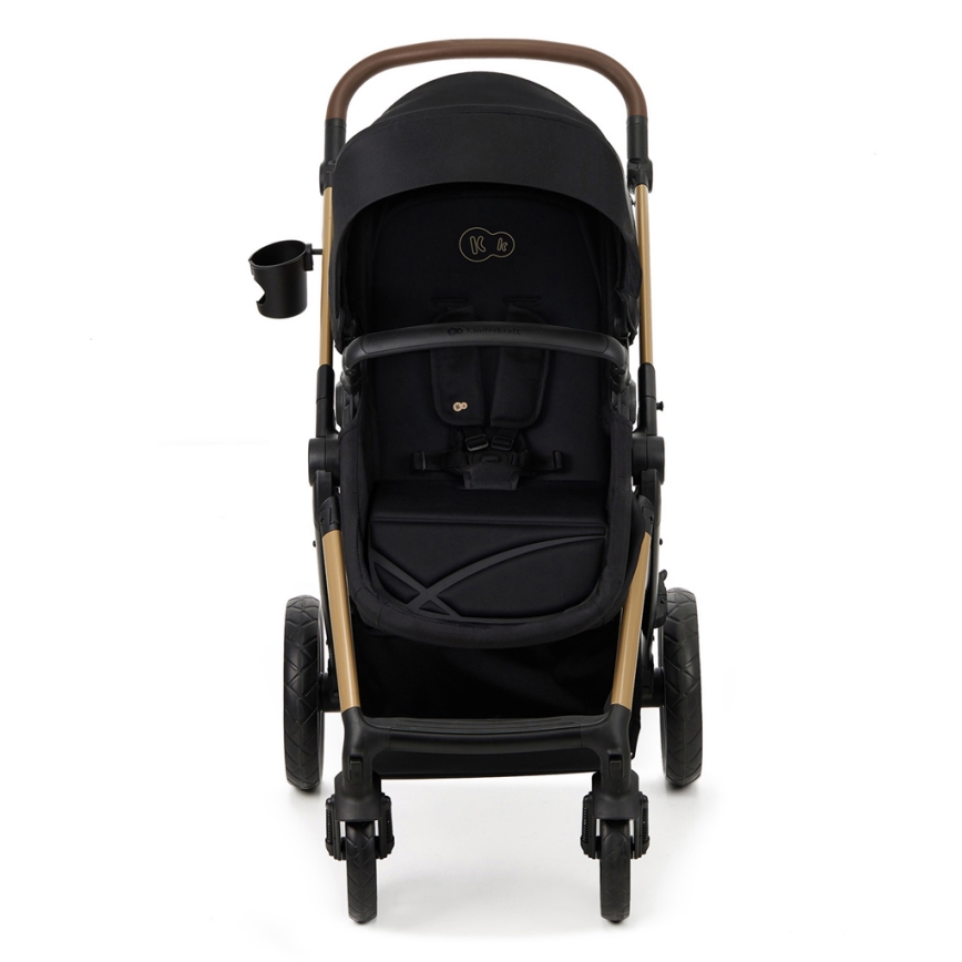 KINDERKRAFT - Combinatiekinderwagen 3in1 MOOV 2 Pure zwart + autostoel MINK PRO