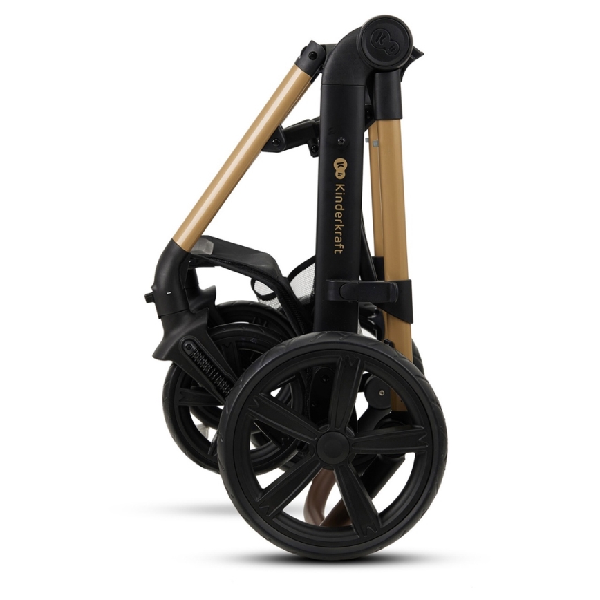 KINDERKRAFT - Combinatiekinderwagen 3in1 MOOV 2 Pure zwart + autostoel MINK PRO