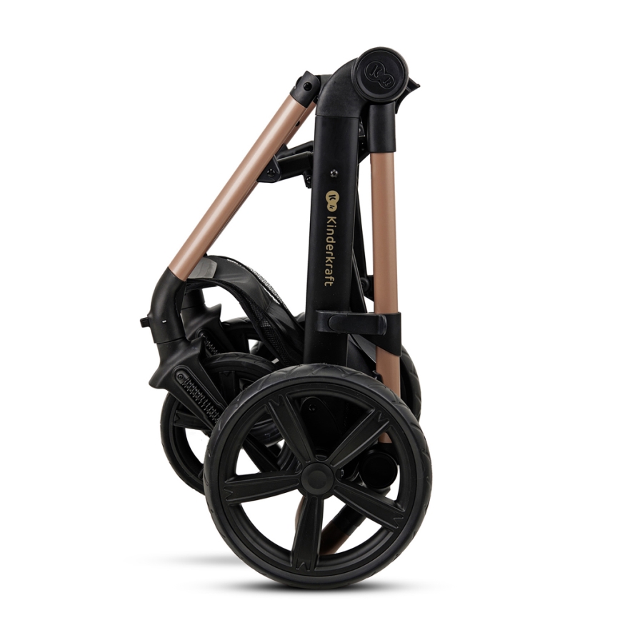 KINDERKRAFT - Combinatiekinderwagen 3in1 MOOV 2 Sand beige + autostoel MINK PRO
