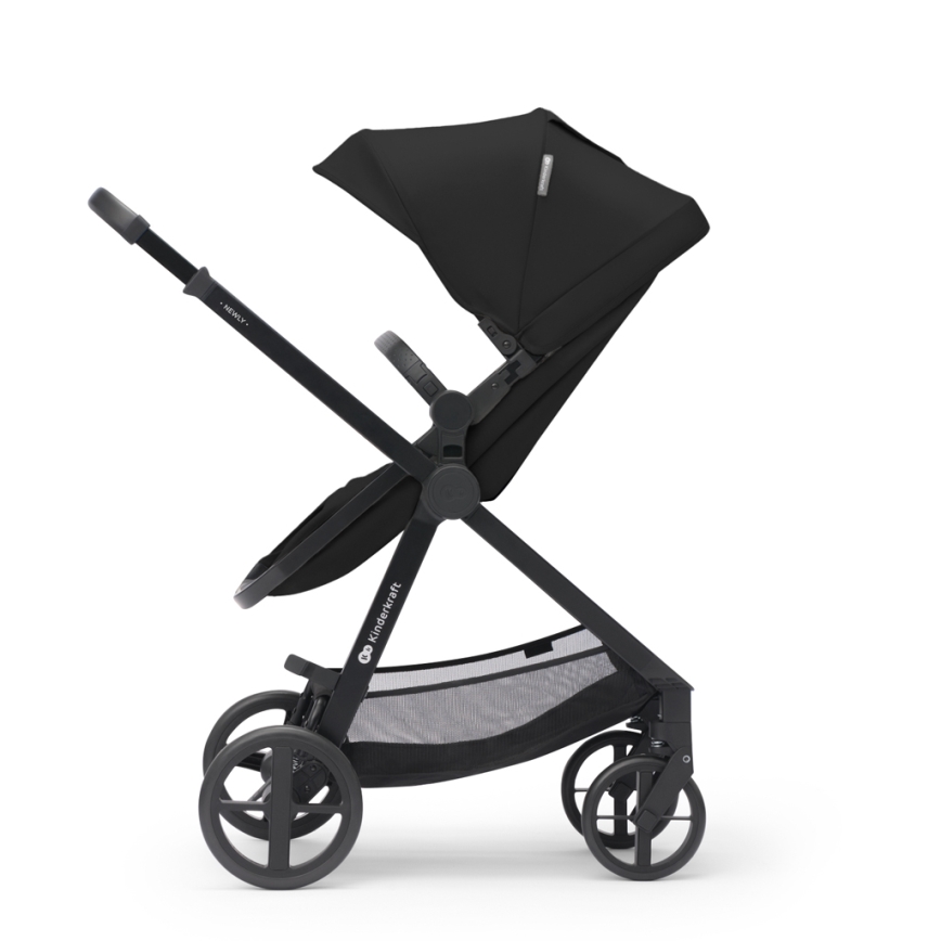 KINDERKRAFT - Combinatiekinderwagen 3in1 NEWLY Klassiek zwart  + autostoel MINK PRO